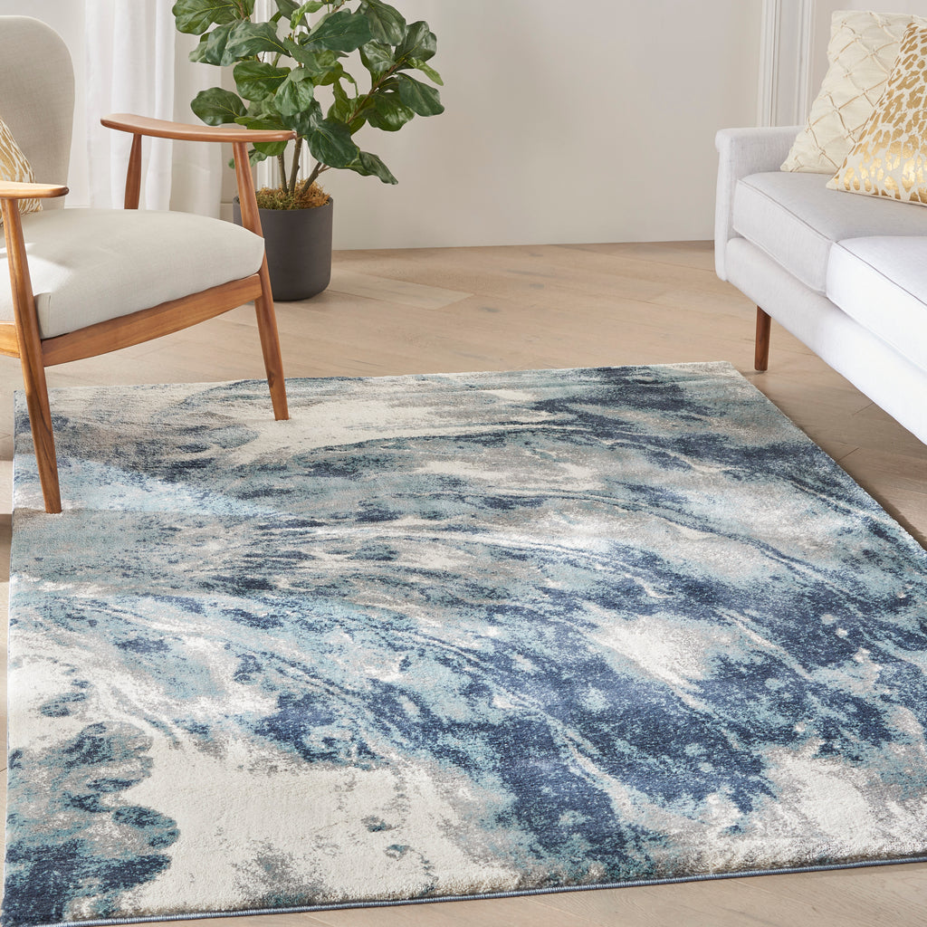 nourison american manor amr03 blue ivory rug