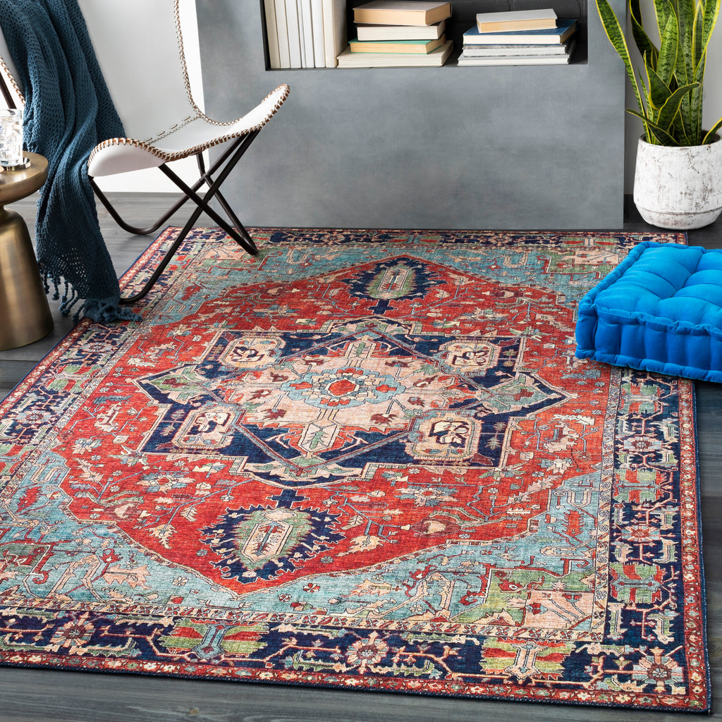 surya iris irs 2308 bright red rug