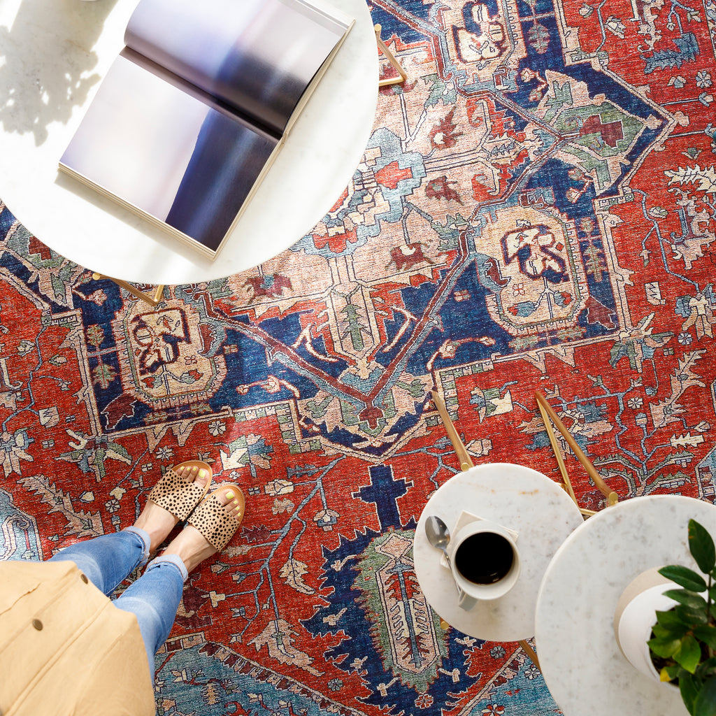 surya iris irs 2308 bright red rug
