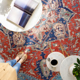 Livabliss Iris IRS-2308 Bright Red Rug