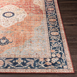 Surya Iris Navy Rug | Burnt Orange Rugs | Rugs Done Right 