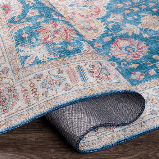 surya iris irs 2322 bright blue rug