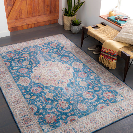 surya iris irs 2322 bright blue rug