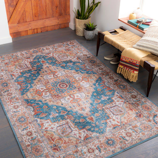 surya iris irs 2326 bright blue rug