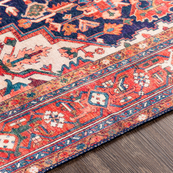 Surya Iris Red Rug | Navy Rugs | Rugs Done Right 