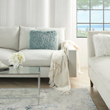 nourison shag tl004 celadon pillow
