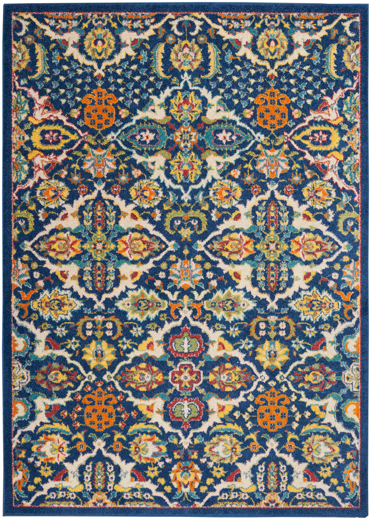 nourison allur alr03 navy multicolor rug