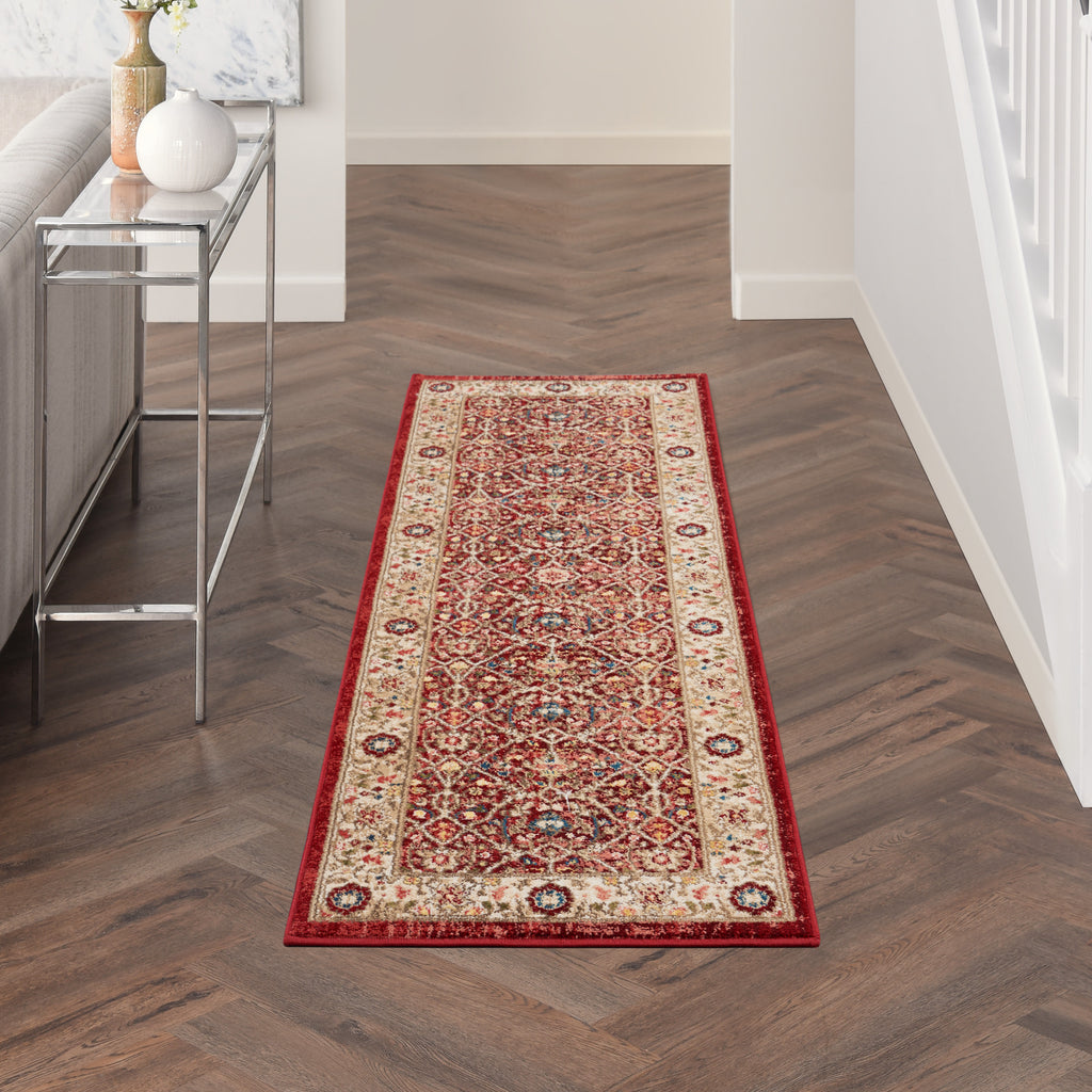 nourison karisma kar03 brick ivory rug