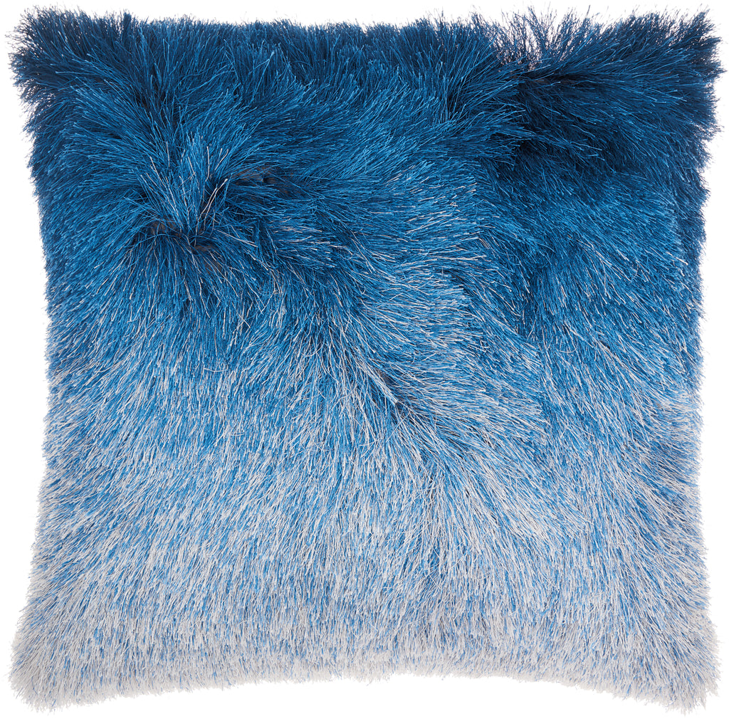 nourison shag tr011 indigo pillow
