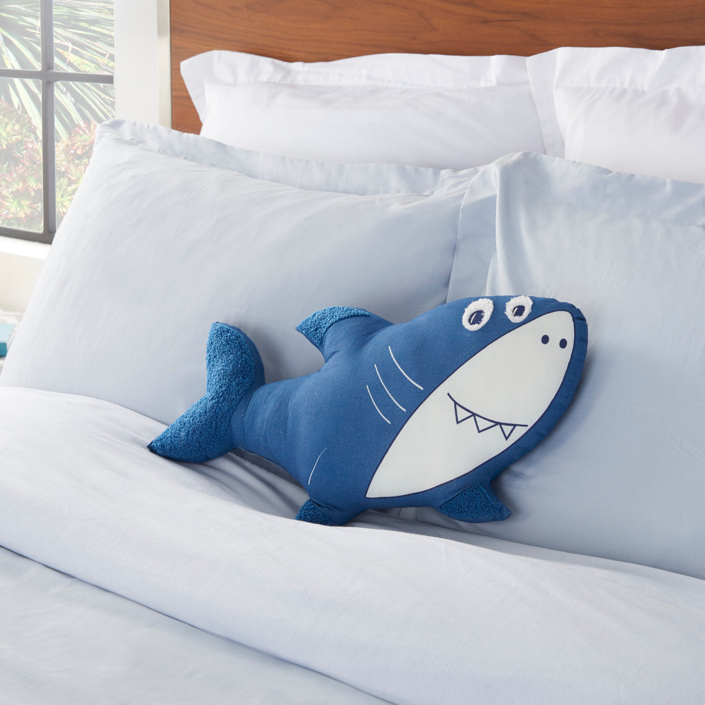 nourison plush cr931 blue pillow