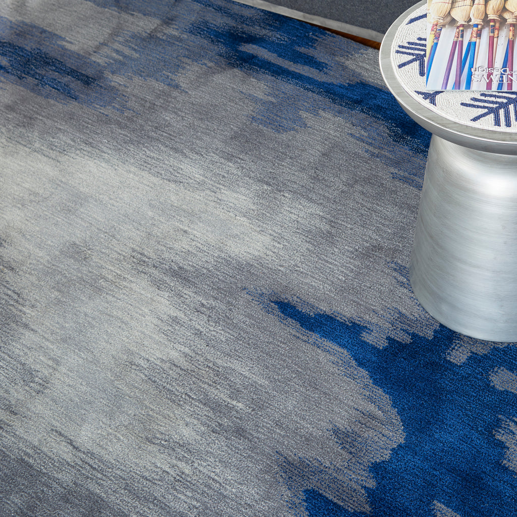 nourison symmetry smm10 grey blue rug