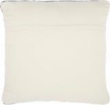 nourison natural leather hide dl505 blue pillow