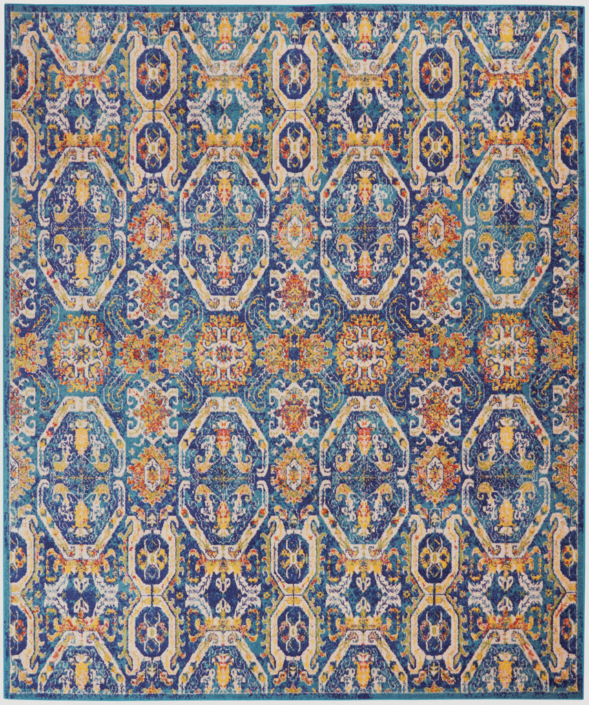 nourison allur alr05 blue multicolor rug