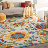 nourison aloha alh17 ivory multi rug