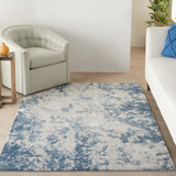 nourison rustic textures rus16 grey blue rug