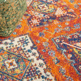 nourison allur alr02 orange multicolor rug