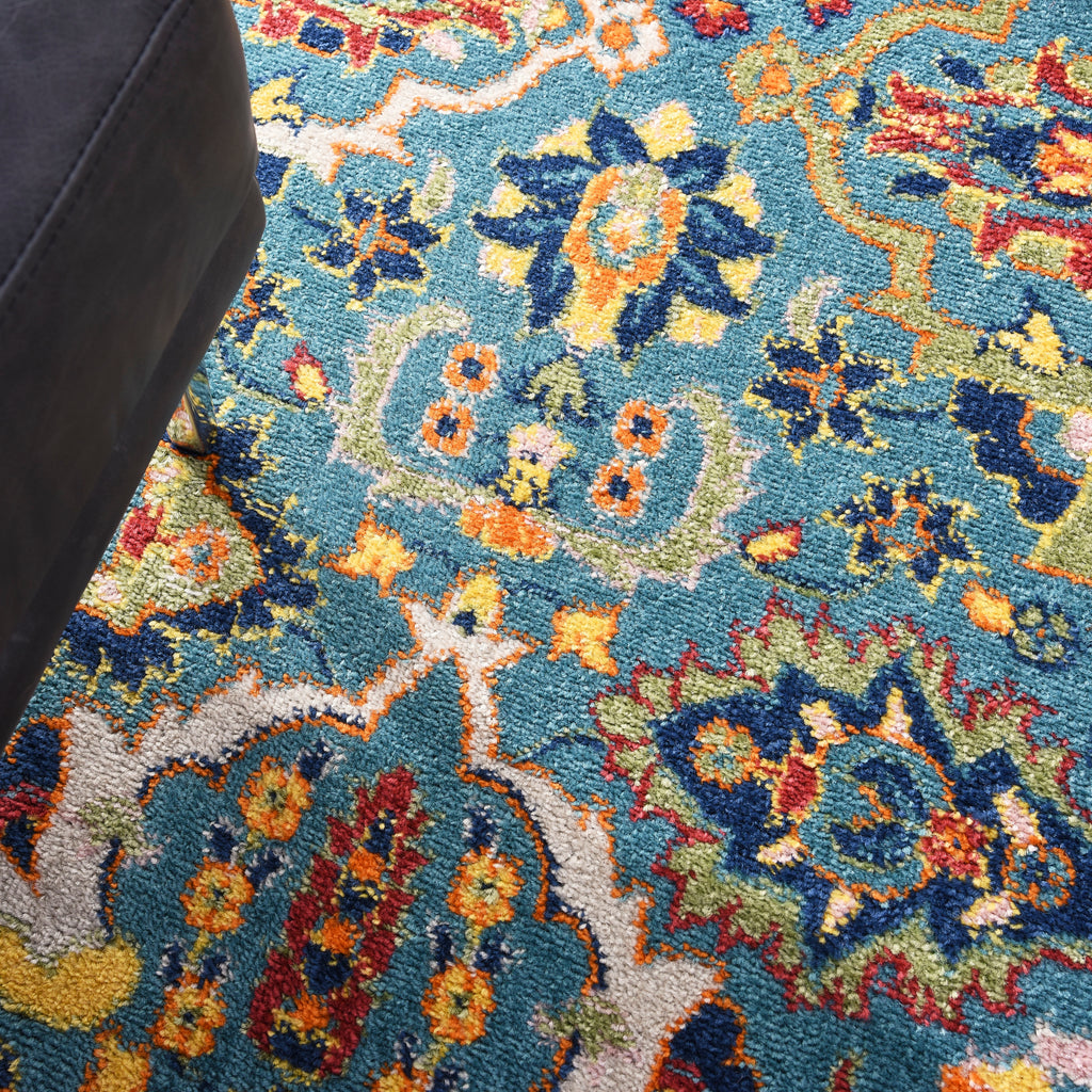 nourison allur alr03 turquoise ivory rug