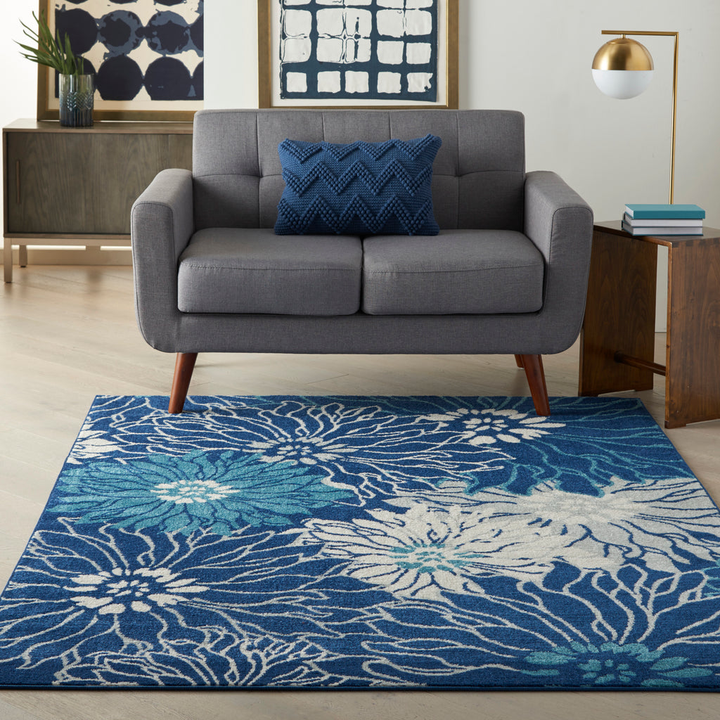 nourison passion psn17 navy ivory rug