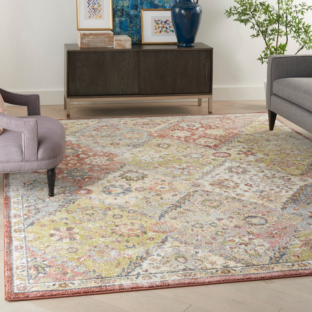 nourison soraya sor01 terracotta multicolor rug