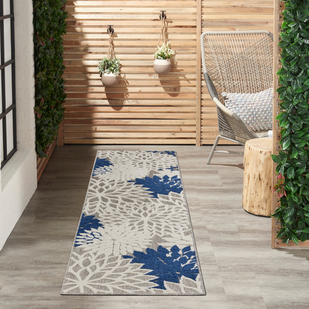 nourison aloha alh05 ivory navy rug