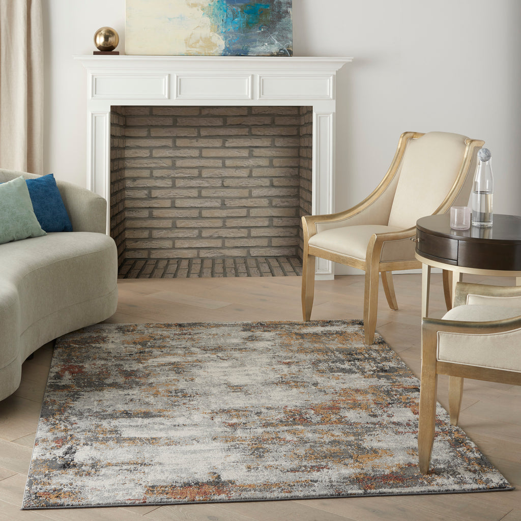 nourison tangra tnr03 grey multi rug