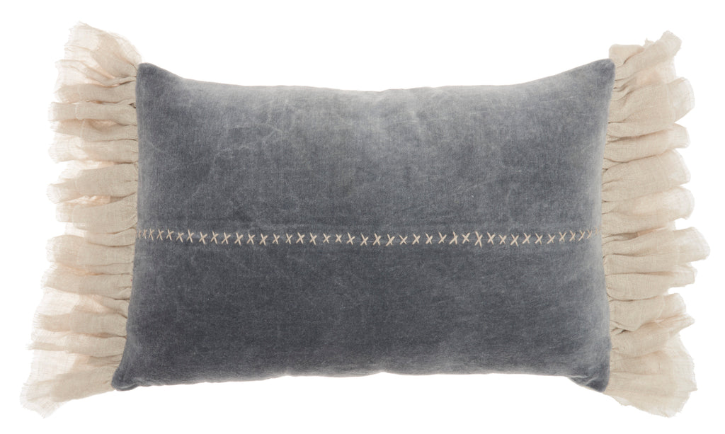 nourison sofia ge903 dark grey pillow