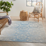 nourison elation etn03 ivory blue rug