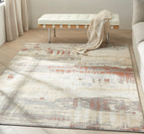 nourison ck005 enchanting ech02 grey rust rug