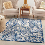 nourison aloha alh18 ivory navy rug