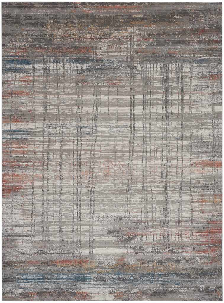 nourison rustic textures rus12 grey multi rug
