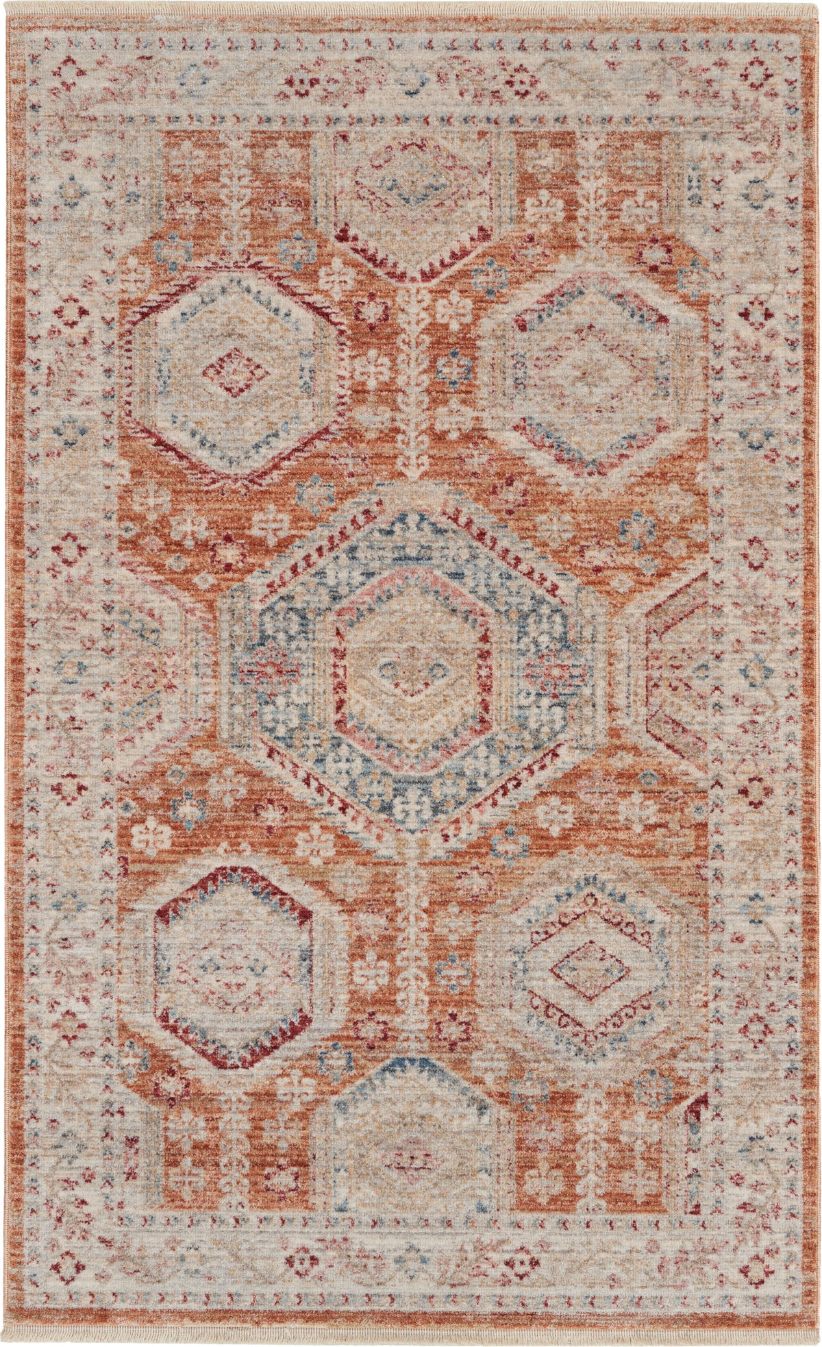 nourison homestead hms01 brick rug