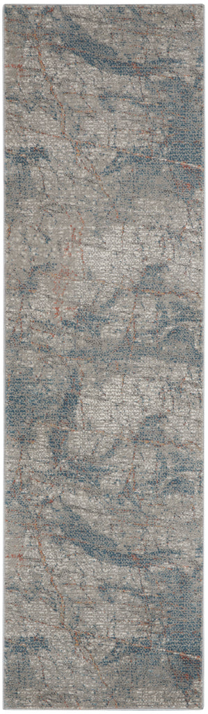 nourison rustic textures rus15 light grey blue rug