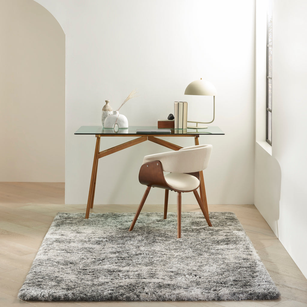 nourison dreamy shag drs04 charcoal grey rug