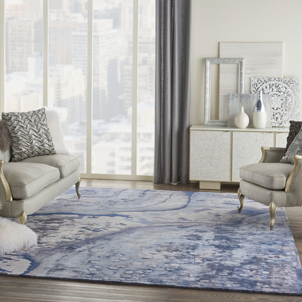 nourison prismatic prs05 blue rug