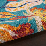 nourison allur alr09 turquoise multicolor rug