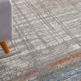 nourison rustic textures rus12 grey multi rug