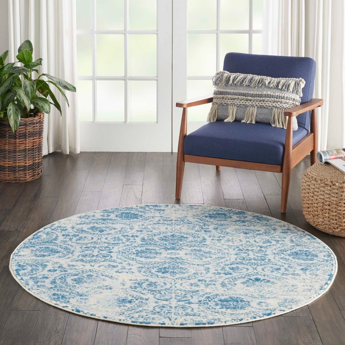 Nourison Clearance Jubilant JUB05 Blue Rug