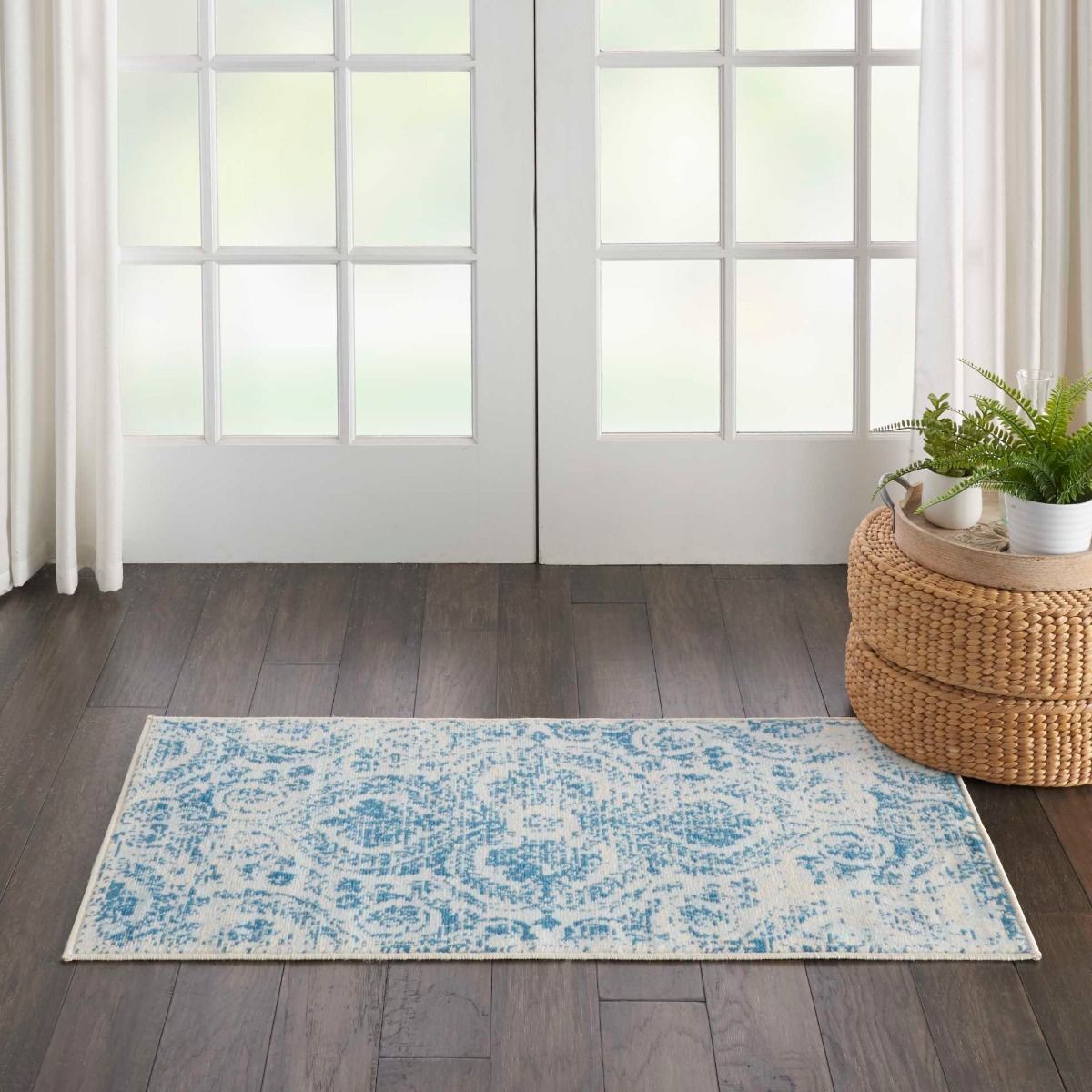 Nourison Clearance Jubilant JUB05 Blue Rug