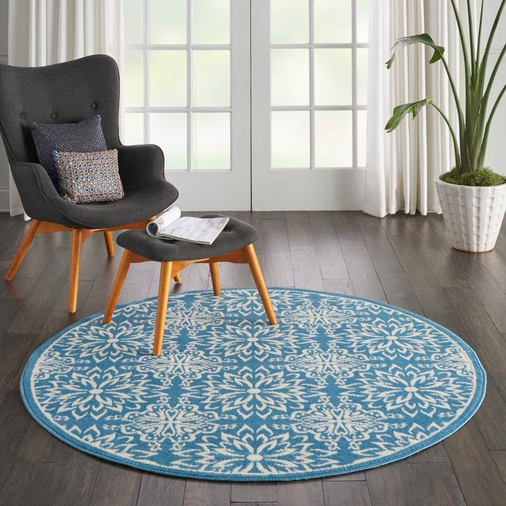 Nourison Clearance Jubilant JUB06 Ivory/Blue Rug