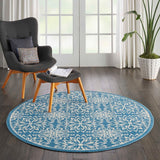 Nourison Clearance Jubilant JUB06 Ivory/Blue Rug