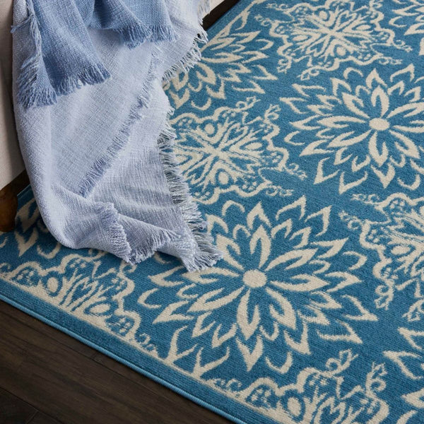 Nourison Clearance Jubilant JUB06 Ivory/Blue Rug