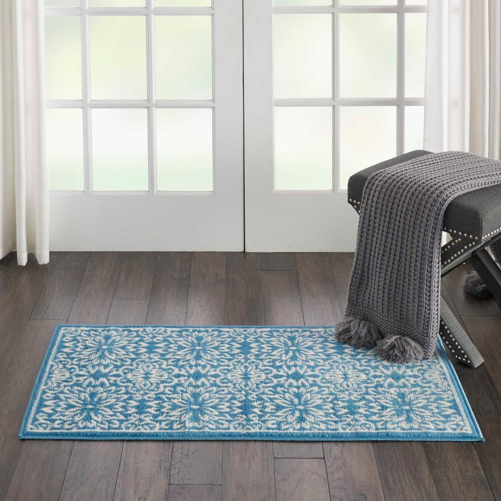Nourison Clearance Jubilant JUB06 Ivory/Blue Rug