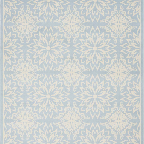 Nourison Clearance Jubilant JUB06 Ivory/Light Blue Rug