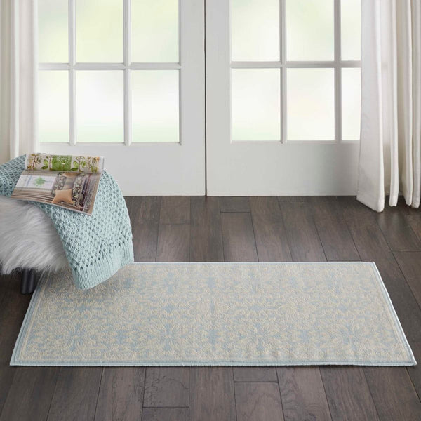 Nourison Clearance Jubilant JUB06 Ivory/Light Blue Rug