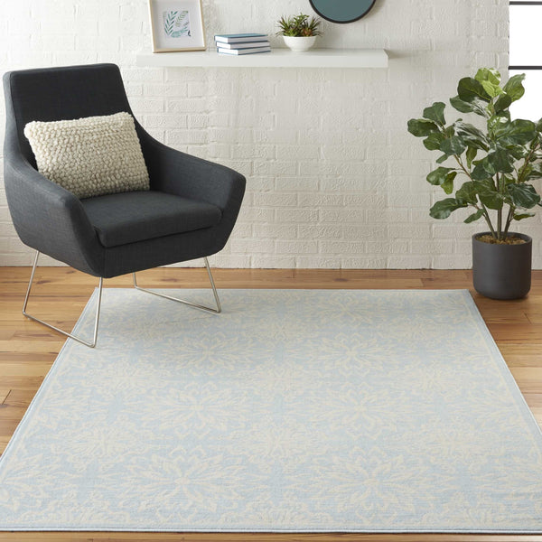 Nourison Clearance Jubilant JUB06 Ivory/Light Blue Rug