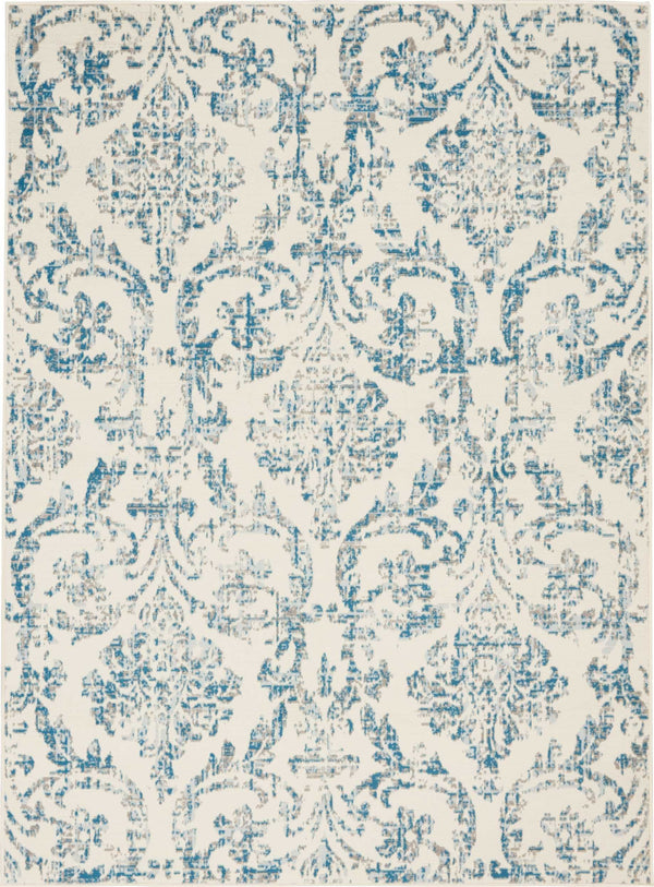 Nourison Clearance Jubilant JUB09 Ivory/Blue Rug