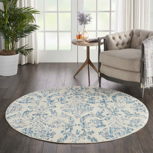 Nourison Clearance Jubilant JUB09 Ivory/Blue Rug