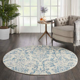 Nourison Clearance Jubilant JUB09 Ivory/Blue Rug