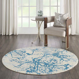 Nourison Clearance Jubilant JUB12 Ivory/Blue Rug