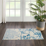 Nourison Clearance Jubilant JUB12 Ivory/Blue Rug